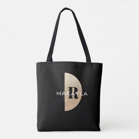 Modern stijlvol monogram tote bag (Achterkant)