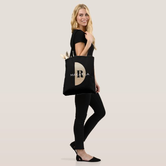 Modern stijlvol monogram tote bag (Op model)