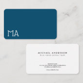 Modern stijlvol monogram visitekaartje (Voorkant / Achterkant)