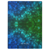 Modern stijlvol monogram wintersneeuwvlokken klembord (Achterkant)