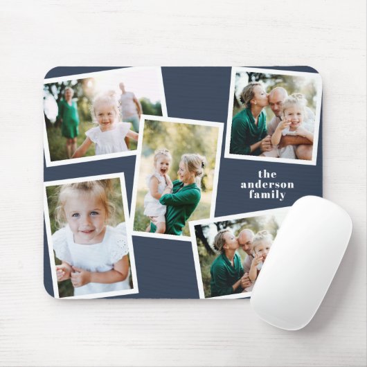 Modern stijlvol, multi-foto's home decor blauw muismat (Met muis)