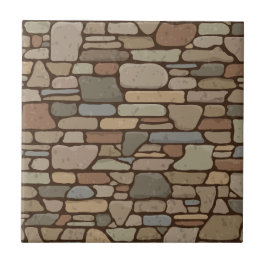 Modern stijlvol natuur steenpatroon Uniek Tegeltje