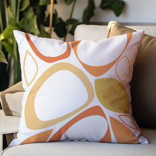 Modern stijlvol Oranje geel Abstract patroon Kussen