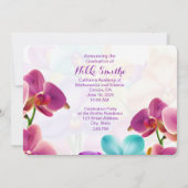 Modern Stijlvol Orchideeën Afstuderen Save the Dat Save The Date (Achterkant)