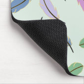 Modern stijlvol pasteelblauw verfpatroon muismat (Hoek)