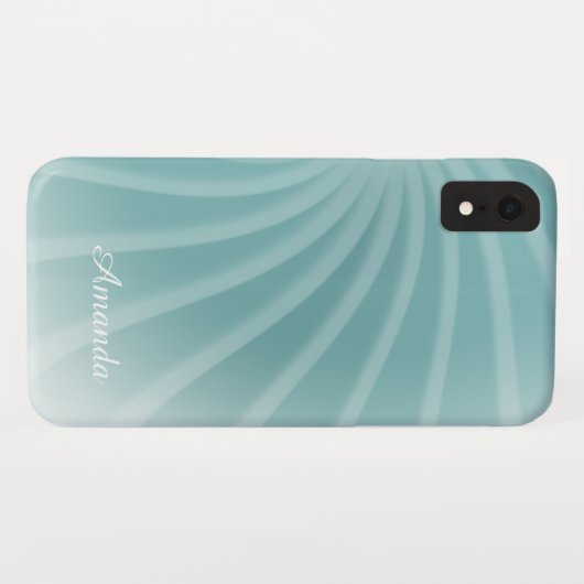  - modern stijlvol pastel Blauwgroen groen Case-Mate iPhone Case (Achterkant (horizontaal))
