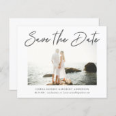 Modern stijlvol penscript De datum opslaan (Voorkant / Achterkant)