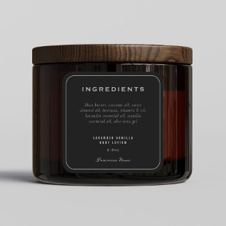 Modern stijlvol product Ingrediënten Lijst Vierkante Sticker