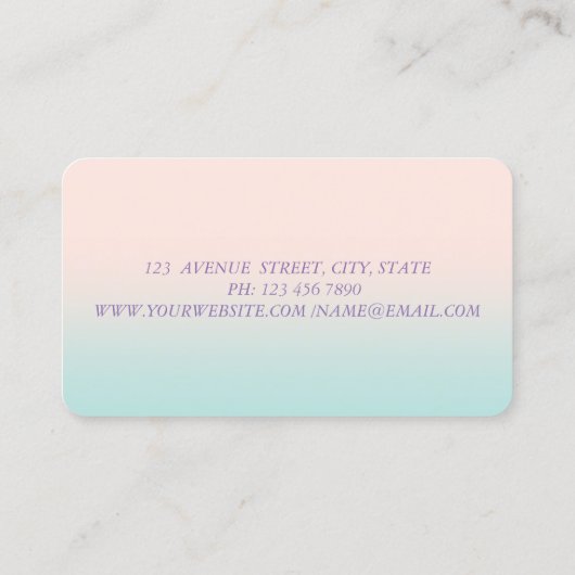 Modern stijlvol, professioneel, dress visitekaartje (Achterkant)