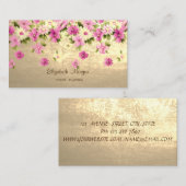 Modern stijlvol, professioneel Faux Gold, bloemen Visitekaartje (Voorkant / Achterkant)