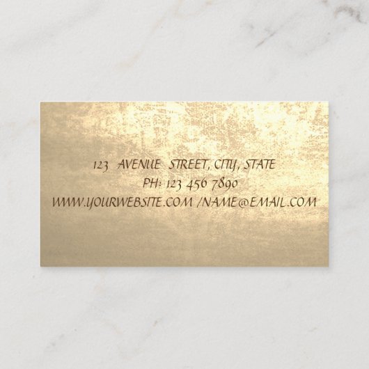 Modern stijlvol, professioneel Faux Gold, bloemen Visitekaartje (Achterkant)