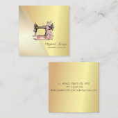 Modern stijlvol, professioneel geometrisch goud vierkante visitekaartje (Voorkant / Achterkant)