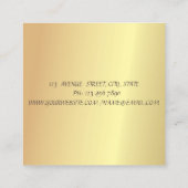 Modern stijlvol, professioneel geometrisch goud vierkante visitekaartje (Achterkant)