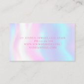 Modern stijlvol, professioneel geoometrisch hologr visitekaartje (Achterkant)