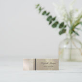 Modern stijlvol, professioneel meetkundig, gestree mini visitekaartje (Staand voorkant)