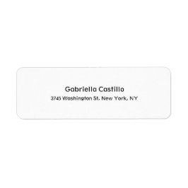 Modern stijlvol professioneel trendy eenvoudig wit etiket