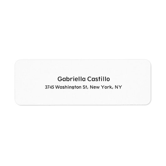 Modern stijlvol professioneel trendy eenvoudig wit etiket (Voorkant)