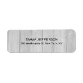 Modern stijlvol professioneel trendy grijs hout etiket (Voorkant)