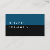 Modern & Stijlvol Professioneel zwart-blauw Visitekaartje (Voorkant)