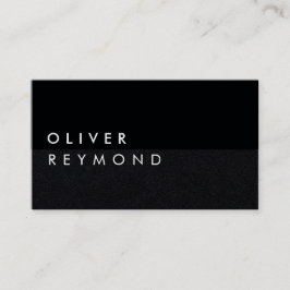 Modern & stijlvol professioneel zwart-op-zwart visitekaartje