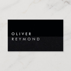 Modern & stijlvol professioneel zwart-op-zwart visitekaartje