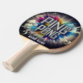 modern stijlvol Professionele kleurrijke tekst Tafeltennisbatje (Voorkant Gekanteld)