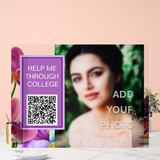 Modern stijlvol QR-code acryl teken Acryl Bord (Huwelijk)