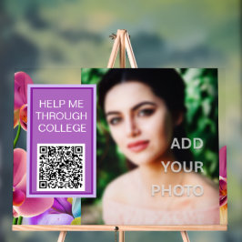 Modern stijlvol QR-code acryl teken Bord