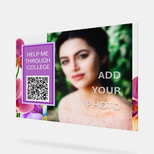 Modern stijlvol QR-code acryl teken Bord (Hoek)