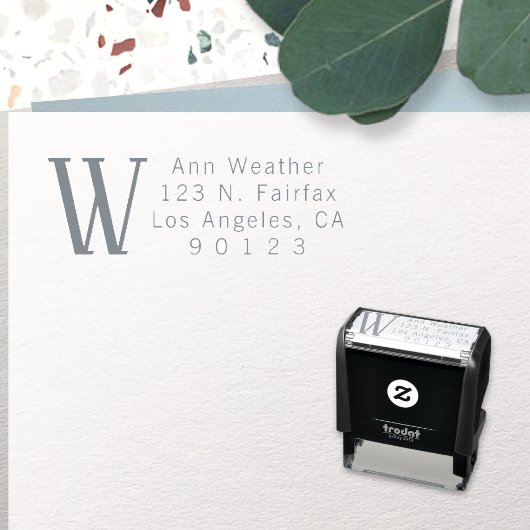 Modern stijlvol retouradres zelfinktende stempel