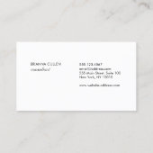 Modern stijlvol Roos Gold Black Striped 2 Visitekaartje (Achterkant)