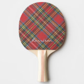 Modern Stijlvol Royal Stewart Tartan Patroon Tafeltennisbatje (Voorkant)