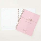 Modern Stijlvol Roze Goud Script Monogram 2023 Planner (Display)