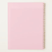 Modern Stijlvol Roze Goud Script Monogram 2023 Planner (Achterkant)