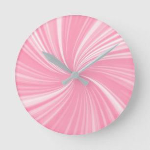 Modern stijlvol roze patroon ronde klok