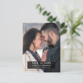 Modern & stijlvol Save the Date Wedding Briefkaart (Staand voorkant)