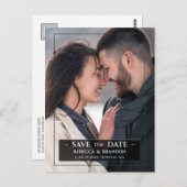Modern & stijlvol Save the Date Wedding Briefkaart (Voorkant / Achterkant)