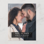 Modern & stijlvol Save the Date Wedding Briefkaart (Voorkant)