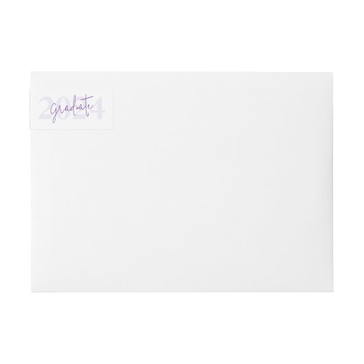 Modern stijlvol script Afstuderen retouradres (Voorkant)