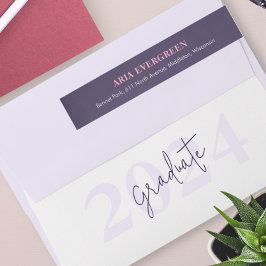 Modern stijlvol script Afstuderen retouradres