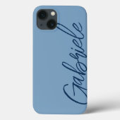 Modern Stijlvol Script Blauw Monogram Case-Mate iPhone Case (Achterkant)