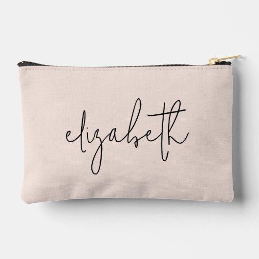 Modern stijlvol script blush roze etui (Achterkant)