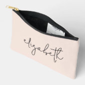 Modern stijlvol script blush roze etui (Open)