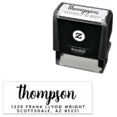 Modern stijlvol script bruiloft retour adres  zelfinktende stempel (In situ)