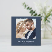 Modern stijlvol script elegant typografie bruiloft aankondiging (Staand voorkant)