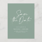 Modern stijlvol script elegant typografie bruiloft aankondigingskaart (Voorkant)