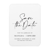 Modern stijlvol script elegant typografie bruiloft magneet (Verticaal)