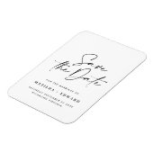 Modern stijlvol script elegant typografie bruiloft magneet (Linkerzijde)