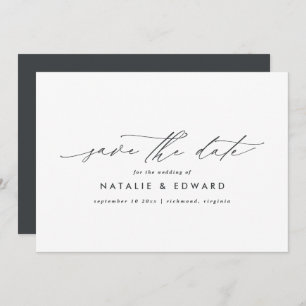Modern stijlvol script elegant typografie bruiloft save the date
