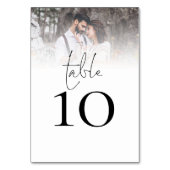 Modern stijlvol script foto-bruiloft kaart (Voorkant)